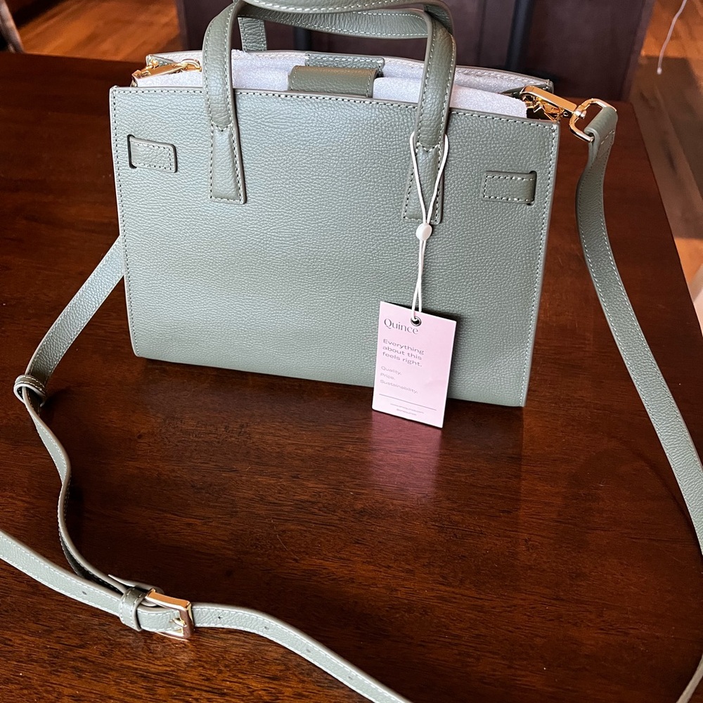 Quince Triple Compartment Italian Leather bag